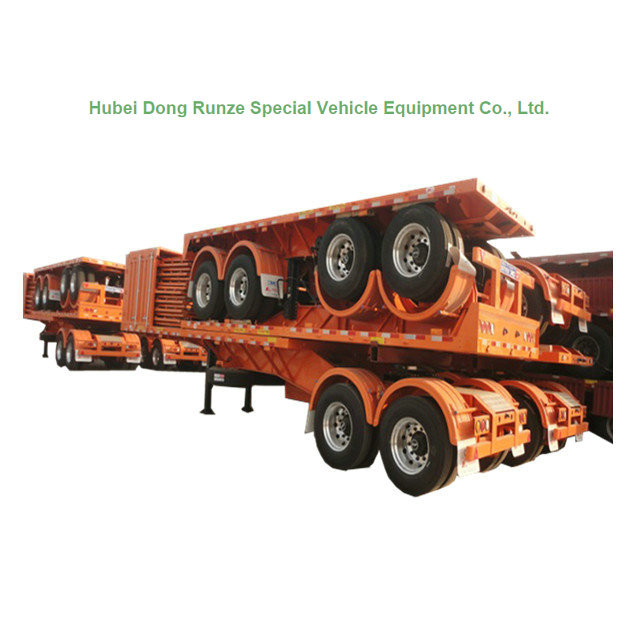 30 Tons-60 Tons 40ft Flatbed Semi Trailer For Container Cargo Transporting