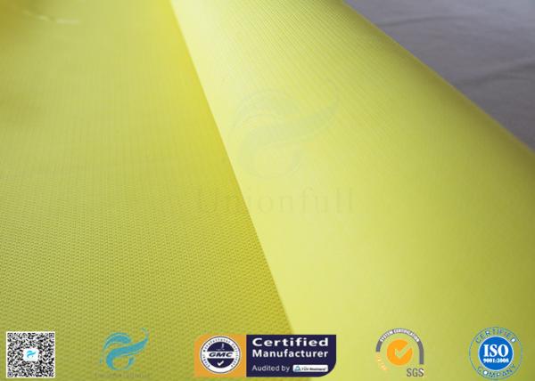 260℃ Heat Resistant 0.5mm Fire Blanket Silicone Coated Fiberglass Fabric Yellow