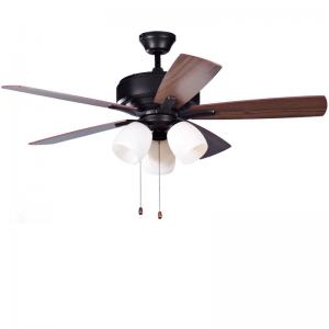China Classic Antique Brass Ceiling Fan With Light Pull Chain AC Motor wholesale
