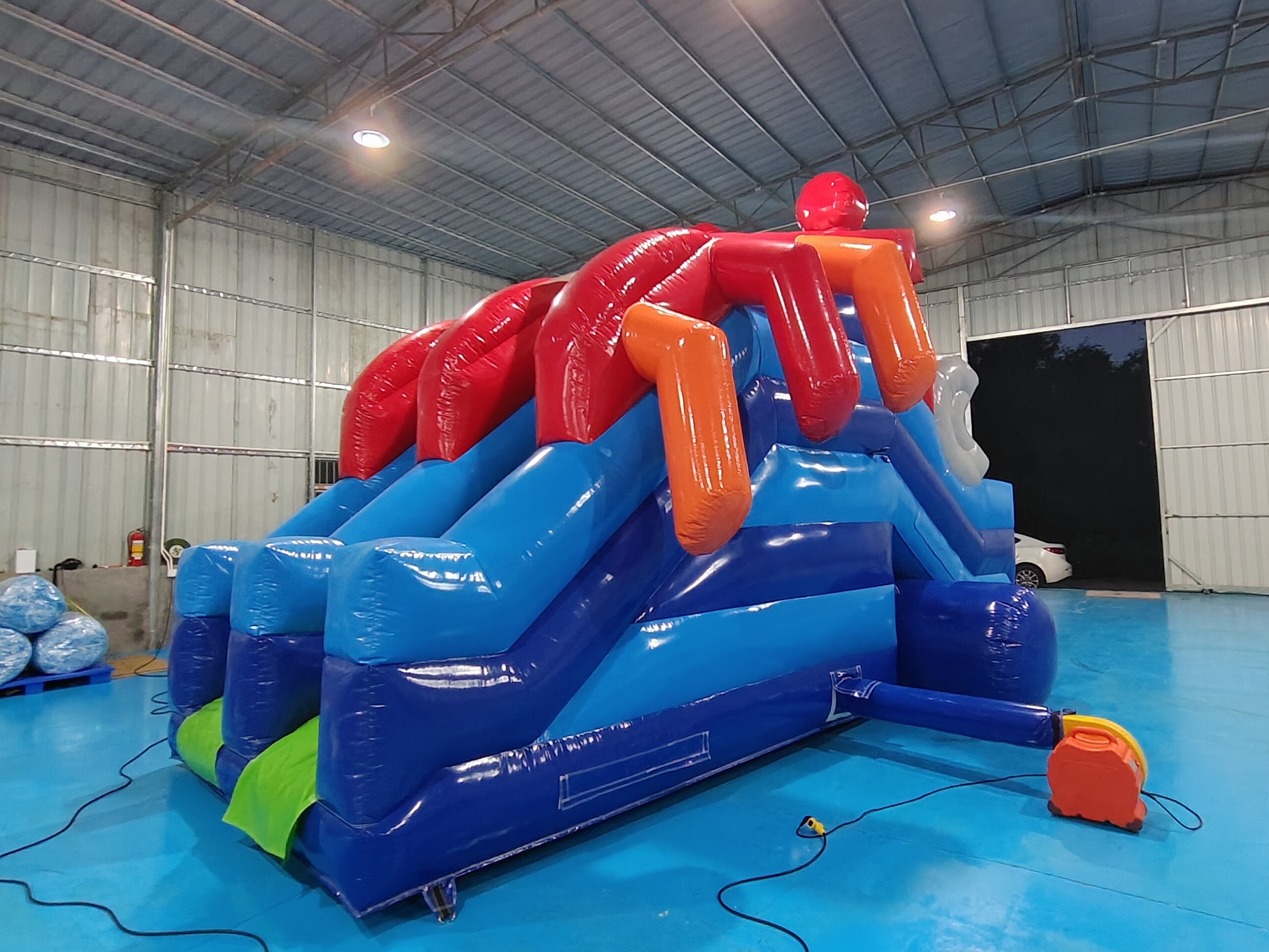 Commercial Grade Inflatable Dry Slide Crab Cartoon Inflatable High Double Slides For Kids And Adults