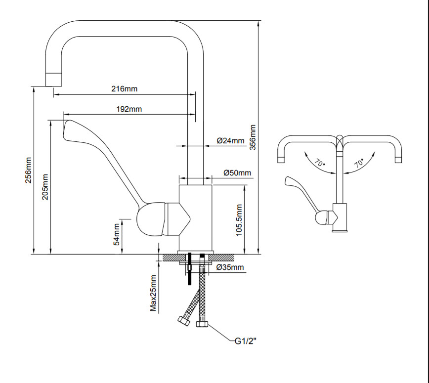 Classical NSF European Kitchen Faucet With 2 Types Handles