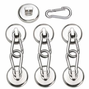 China Neodymium Round Magnetic Snap Hook with Carabiner Keychain and High Tolerance ±1mm on sale