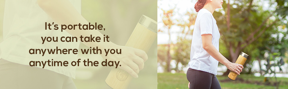Premium Bamboo Thermos With Tea Infuser For Loose Tea 12oz - Tea Gift Set - Insulated Water Bottle/Iced Coffee Tumbler - Unique Gifts For Women, Gifts