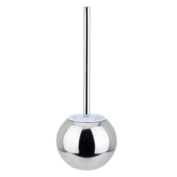 toilet brush with 304 stainless steel long handle Round Base Economy Strong