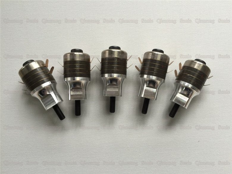 Flange Type Reverse Horn Ultrasonic Piezoelectric Transducer , Sealing High Power Ultrasonic Transducer