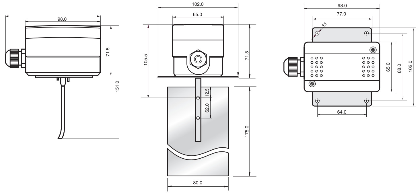 Air Handling System Airflow Switch Waterproof Brass Level