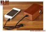 Powerful Wooden BT 4.0 Wireless Bluetooth Speaker Qi Wireless Charger Station