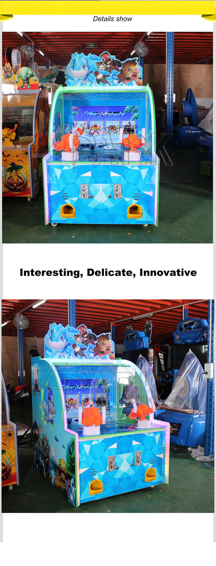 Frozen Sharpshooter Arcade Water Shooting Video Game Machine Redemption Gashapon For Kids