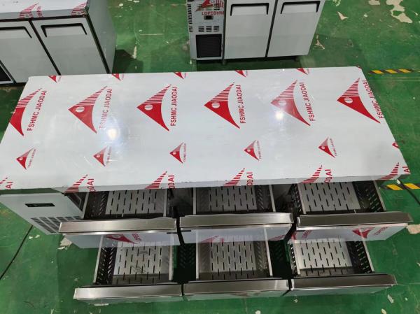 6-Drawers Counter Table Commercial Stainless Steel Counter Chiller Drawers