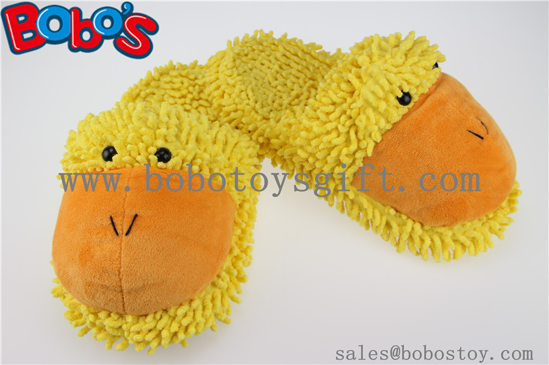 Lady Shoes Plush Stuffed Closed Teo Indoor Slipper in Cartoon Duck Head