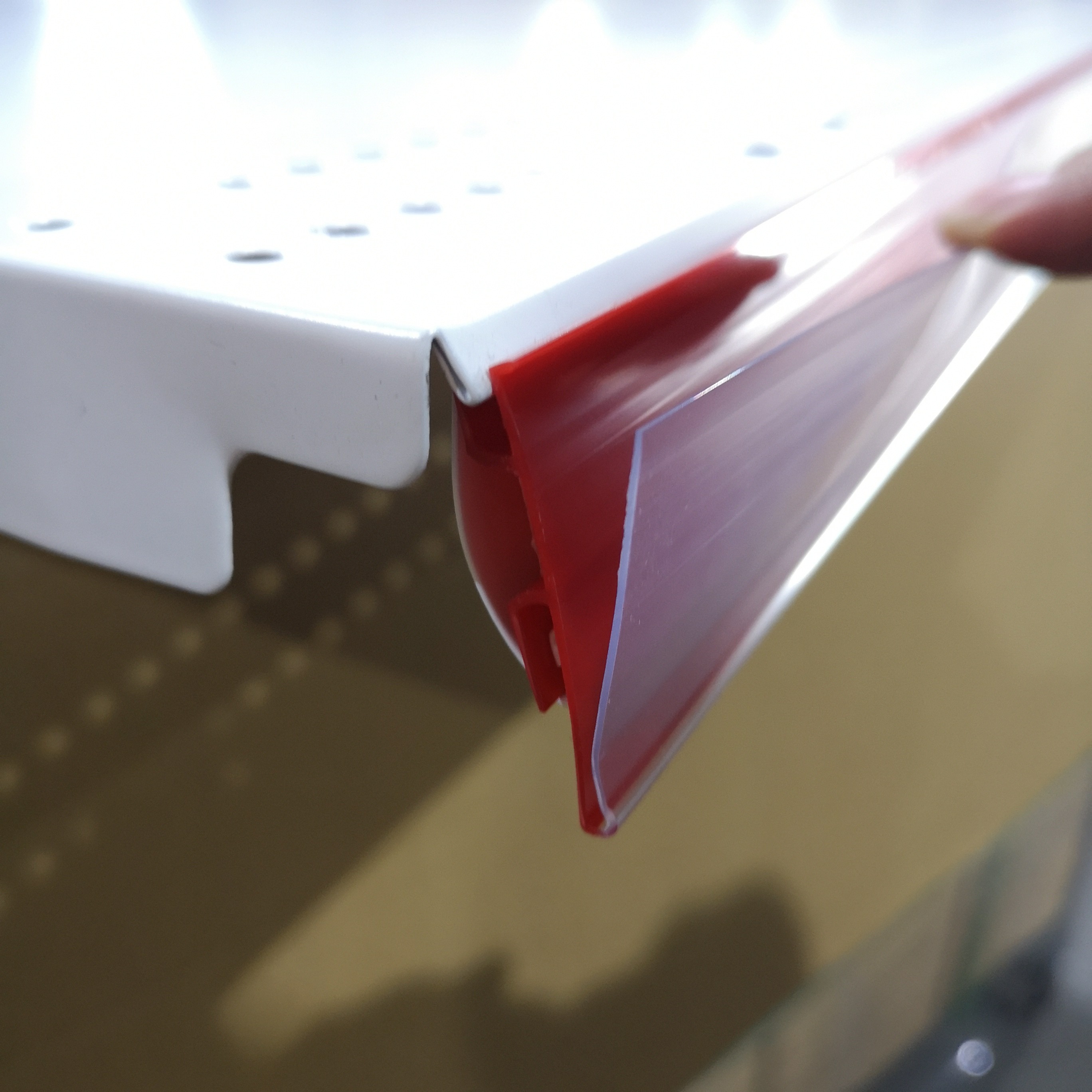 PVC Price Strip Holder Use For Supermarket Shelf Transparent