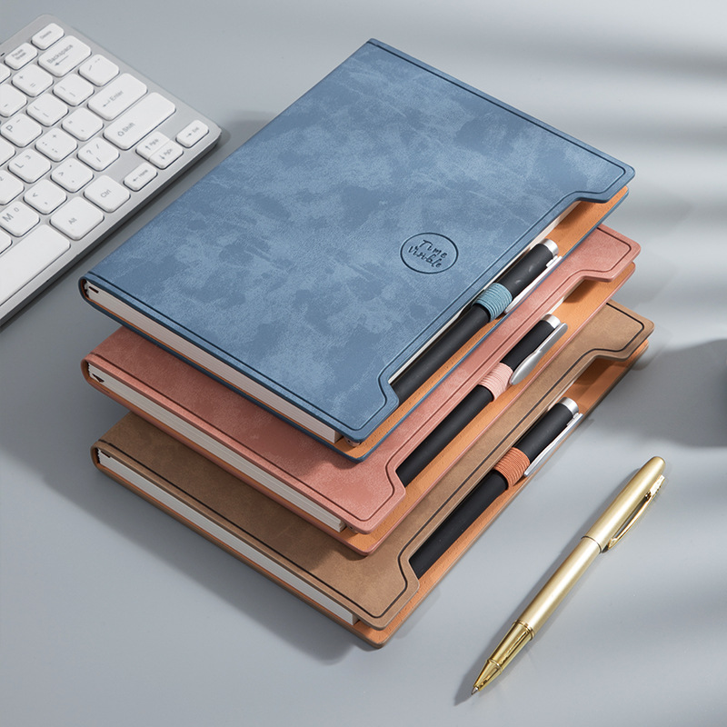 Direct A5 PU Leather Agenda Journal Notebook With Customized Inner Pages And Pen Set