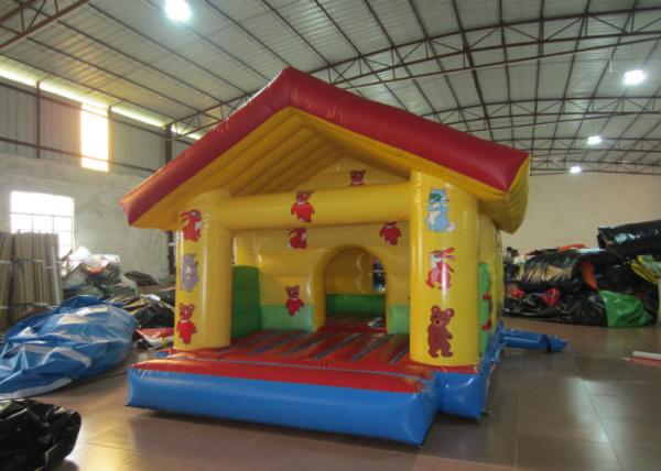 Little Size PVC Kids Inflatable Bounce House For Kindergarten / Farm Jump Bouncy