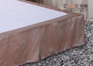 China Polyester Material Hotel Bed Skirts Queen / King Size Hotel Textile Products wholesale