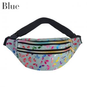 China 2022 Printed Waist Bag Women Fanny Pack Colorful Travel Kids Cartoon Belt`s Bag Festival Mobile Phone Pouch Purse on sale