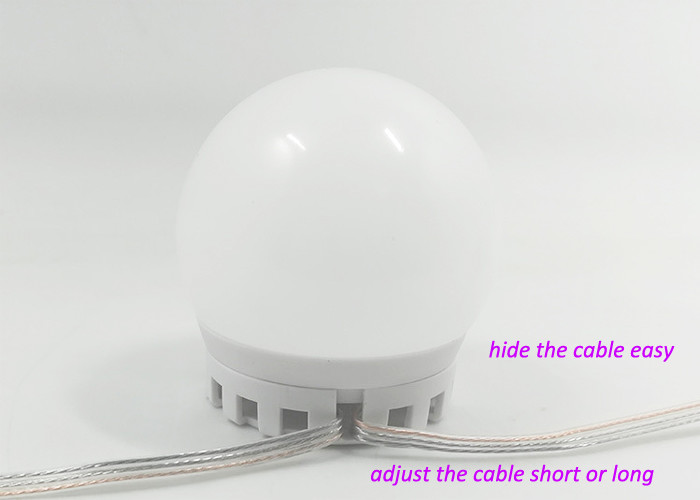 2 Watt LED Mirror Lights , Vanity Light Bulbs Warm White Stretch Contract Cable