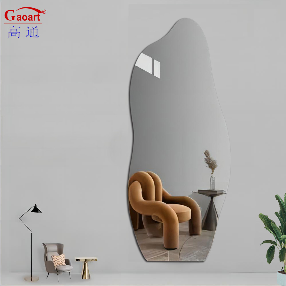 Full Wall Modern Unbreakable Gold Mirror for Home Decor Living Room Bathroom Bedroom