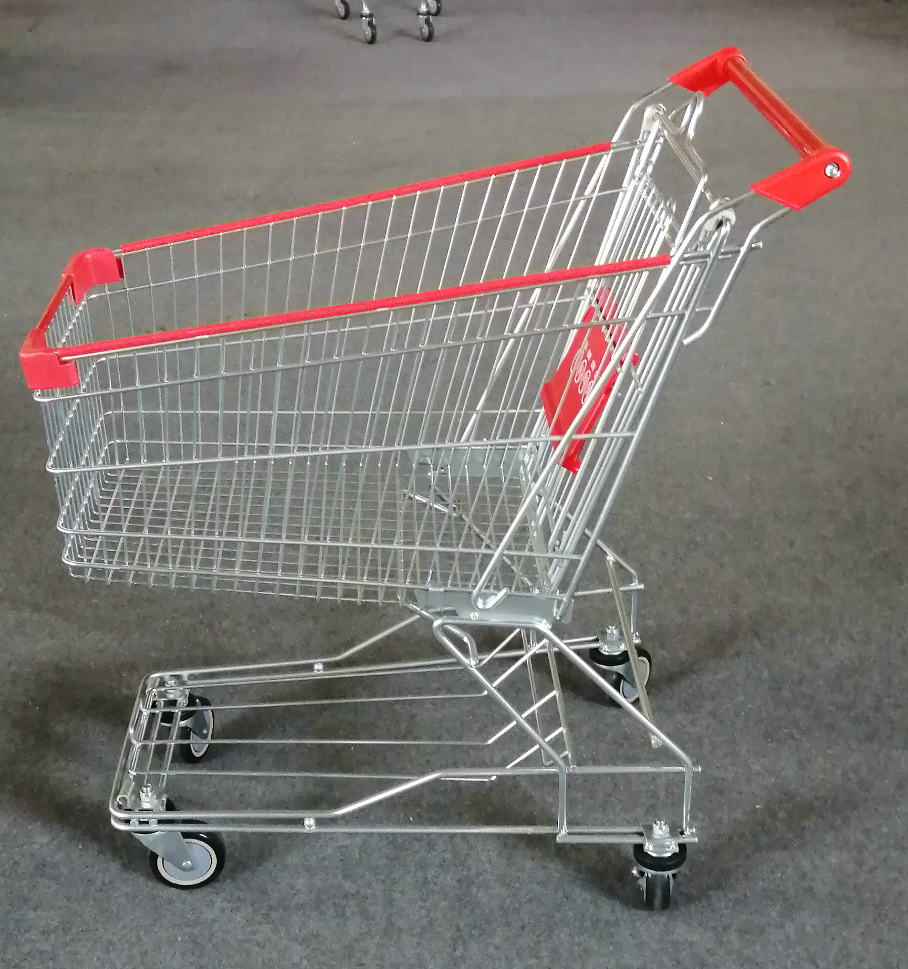 Professional Shopping Cart Trolley , Hand Cart Trolley For Supermarket Store