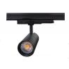 Black Aluminum 10w LED Track Spotlights With Rotatable Base , Cob LED Track Light for sale