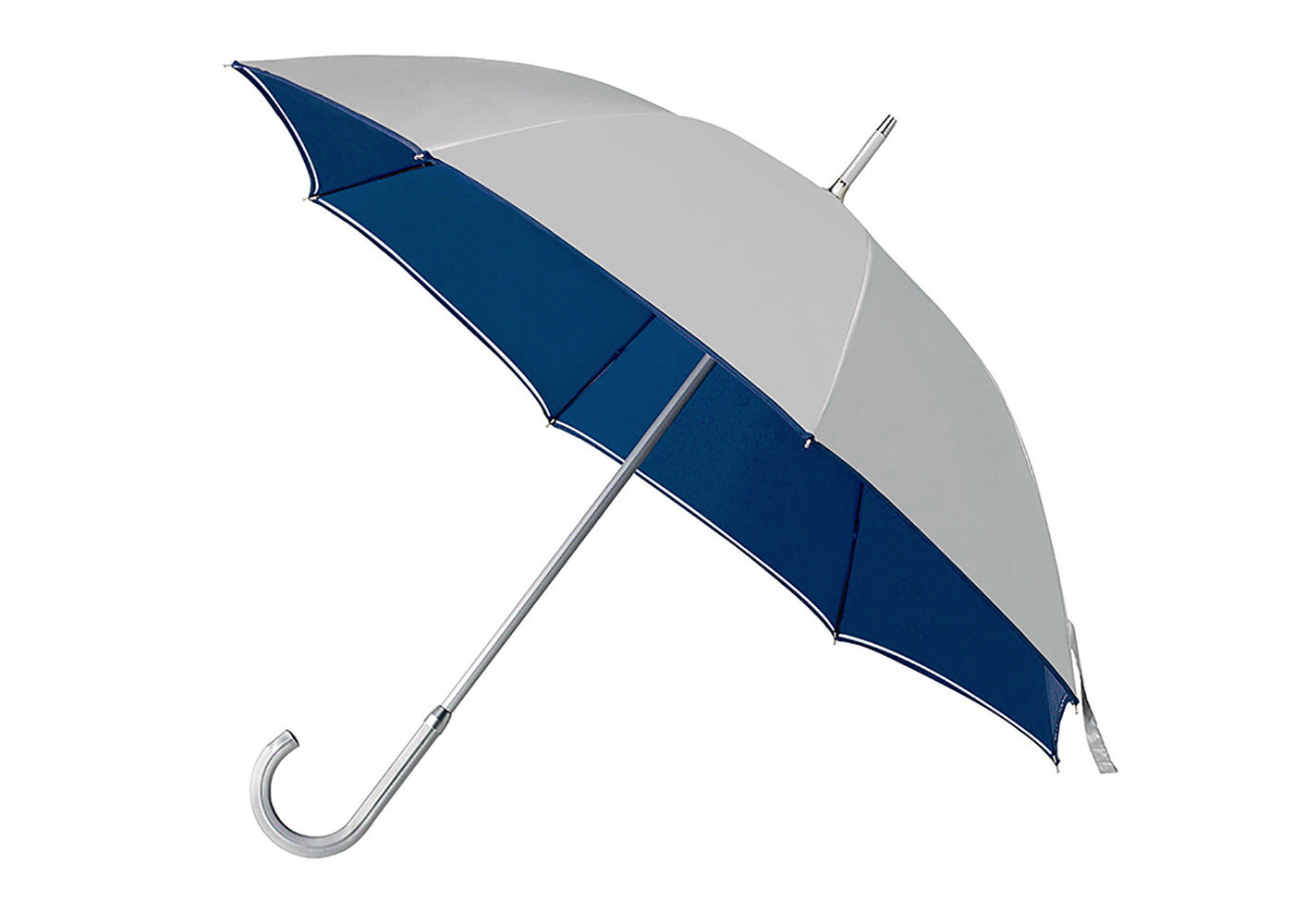 Straight Aluminum Silver Coated Umbrella Uv Protection Open Diameter 100-103cm