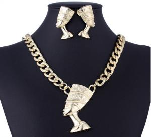 China Exaggerated jewelry noble Egyptian pharaoh rights symbol alloy necklace / Necklaces wholesale