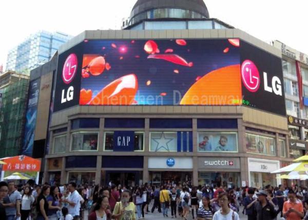 8mm Pixels Full Color Outdoor Led Display , Led Advertising Display Board