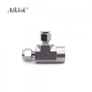 China AFK Stainless Steel Tube Fittings OD Connector 3000PSI Female Run Tee 6mm 8mm 10mm wholesale