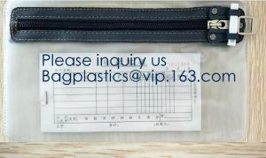 China Zipper Vinyl PVC Leather Bank Deposit Bags Bank Deposit Bag With Key Ring,Locking Courier Bag 1000 Denier Nylon Combinat on sale