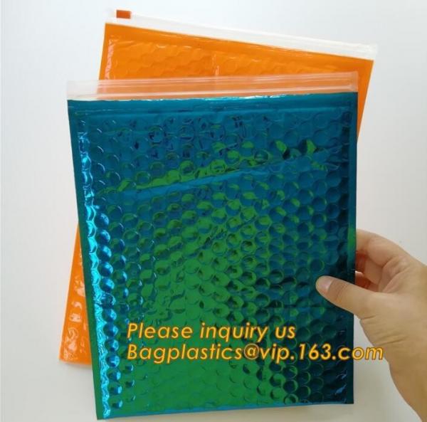 Quality Flat Envelopes Zip lock Bubble Bag, Low Price Most Popular Bubble Slider Bag,Plastic PE Material Mailer Slider Air Ziplo for sale