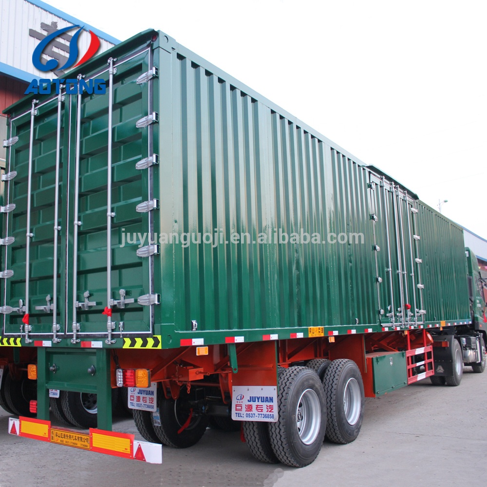 Manufacture 3 Axles Container Van Truck Trailers Cargo Carrier Dry Van Semi Trailer