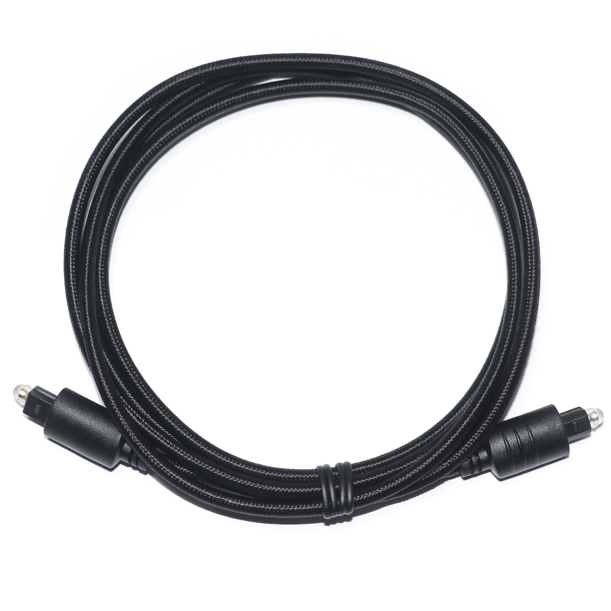 TOSLINK digital Audio Cable Black Knited Rope Plated Gold round port For DVD Player 1M 2M 3M