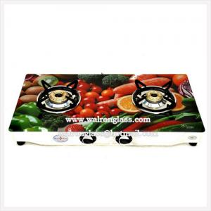 China Double Burners Gas Stove with Printing Tempered/Toughened Glass wholesale