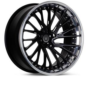 China Staggered Aluminum Alloy Forged Matte Black Rims 3 Piece Polished wholesale