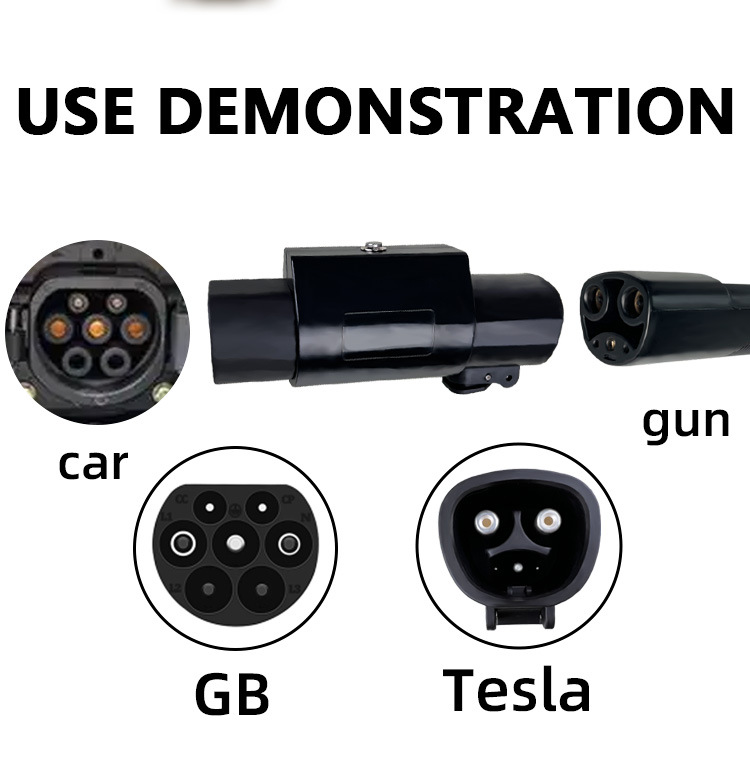 IP55 Level of Protection E-Mingze EV Quick Charge Adapter 16A EV Car Charging Cable Adaptor Tesla to GB/T EV GBT Car Charger Adapter