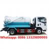 HOT SALE! lower price stainless steel 304 5,000L vacuum tanker vehicle, Sewage Sewer Cleaning Combination tanker truck for sale