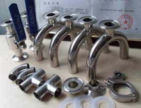 China 1/2 Inch - 8 Inch Stainless Steel Pipe Fittings Sanitary Elbow , Bend , Tee , Reducer,3A,SMS,DIN wholesale
