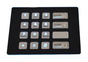 China 16 keys weather proof industrial black backlit metal numeric USB keypad with dot matrix wholesale