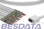 Nihon Kohden Cardiofax EKG ECG Cables And Leadwires 10 Leads / 12 - Channel