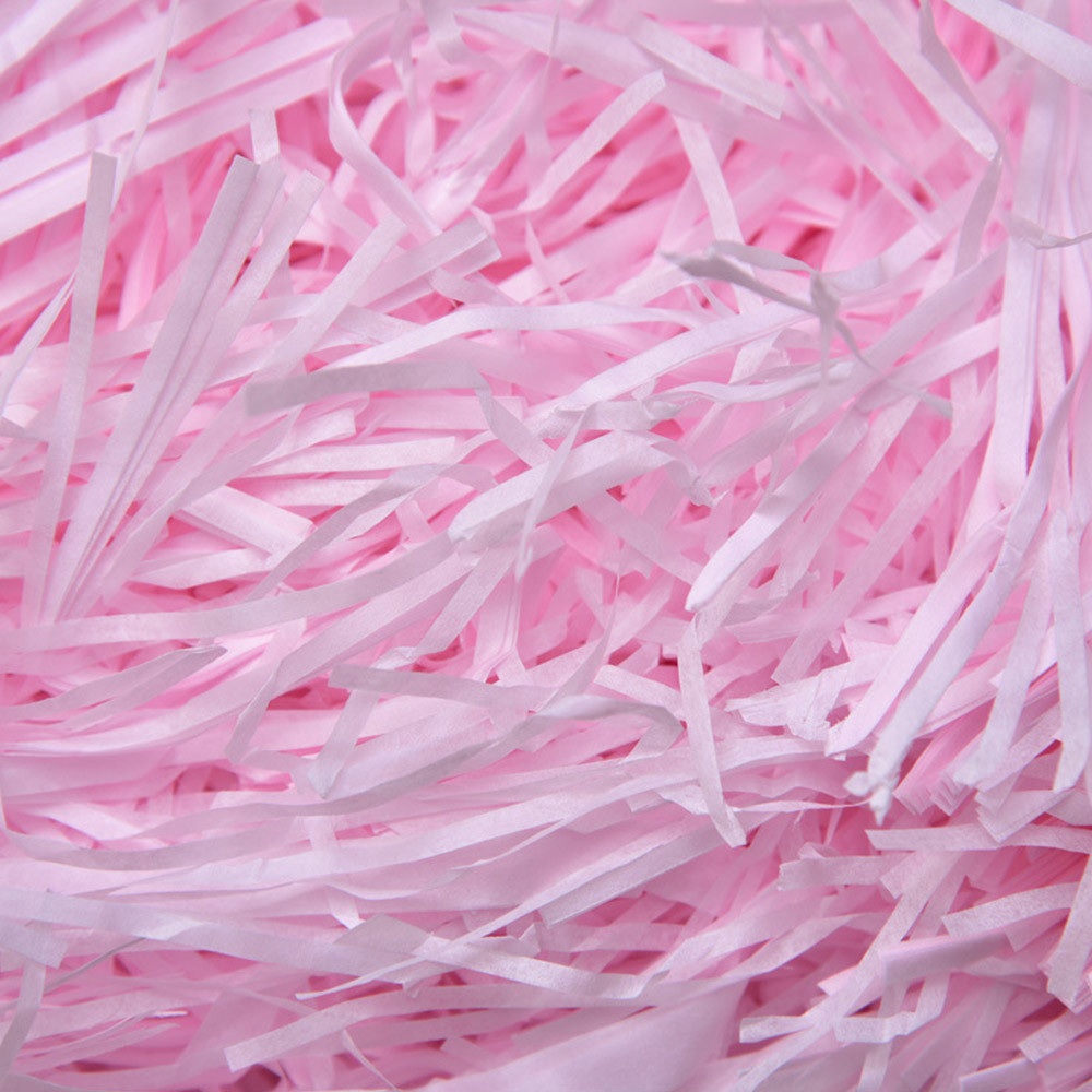Decorative OEM Pink 80gram Color Shredded Paper For Gift Basket