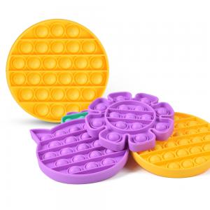China Customized Pop It Unisex Baby Silicone Toys Colorful Soft Safe Educational Toys wholesale