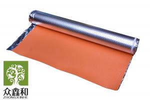 China Anti Bacterial IXPE Foam Underlay Heating System Orange Foam Underlay 33kg/M3 wholesale