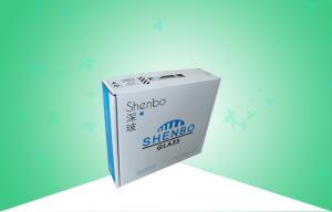China Corrugated Paper Packaging Boxes , Plastic Handle Gift Box With Glossy Finish wholesale