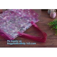 China pvc inflatable shoulder beach bag, PVC Transparent Drawstring Shoulder Handbag, Beach Tote Shoulder Bag With Inner Pouch for sale