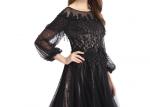 Evening Cocktail Evening Dresses , Womens Black Evening Dresses With Built - In