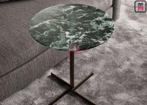 China Crossed X SS Base Luxury Coffee Tables With Round &amp; Square Shape D45cm / 60cm wholesale