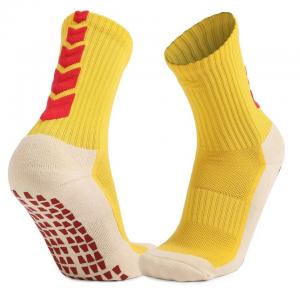 China Snagging Resistance Soccer Foot Custom Anti-Slip Basketball Grip Flocked Non Skid Socks on sale