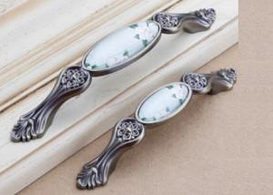 China Antique Marble Pattern Ceramic Kitchen Door Knobs And Handles Lightweight wholesale