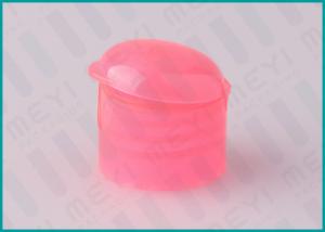 China Pink 24/410 Flip Top Caps For Bottles , Butterfly Plastic Closure Caps For Hand Wash wholesale