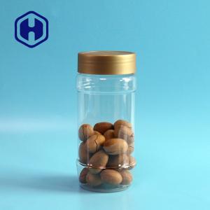 China 1000ml PET Jar Bottle Gold Screw Top Round Snacks Coffee Beans Transparent on sale