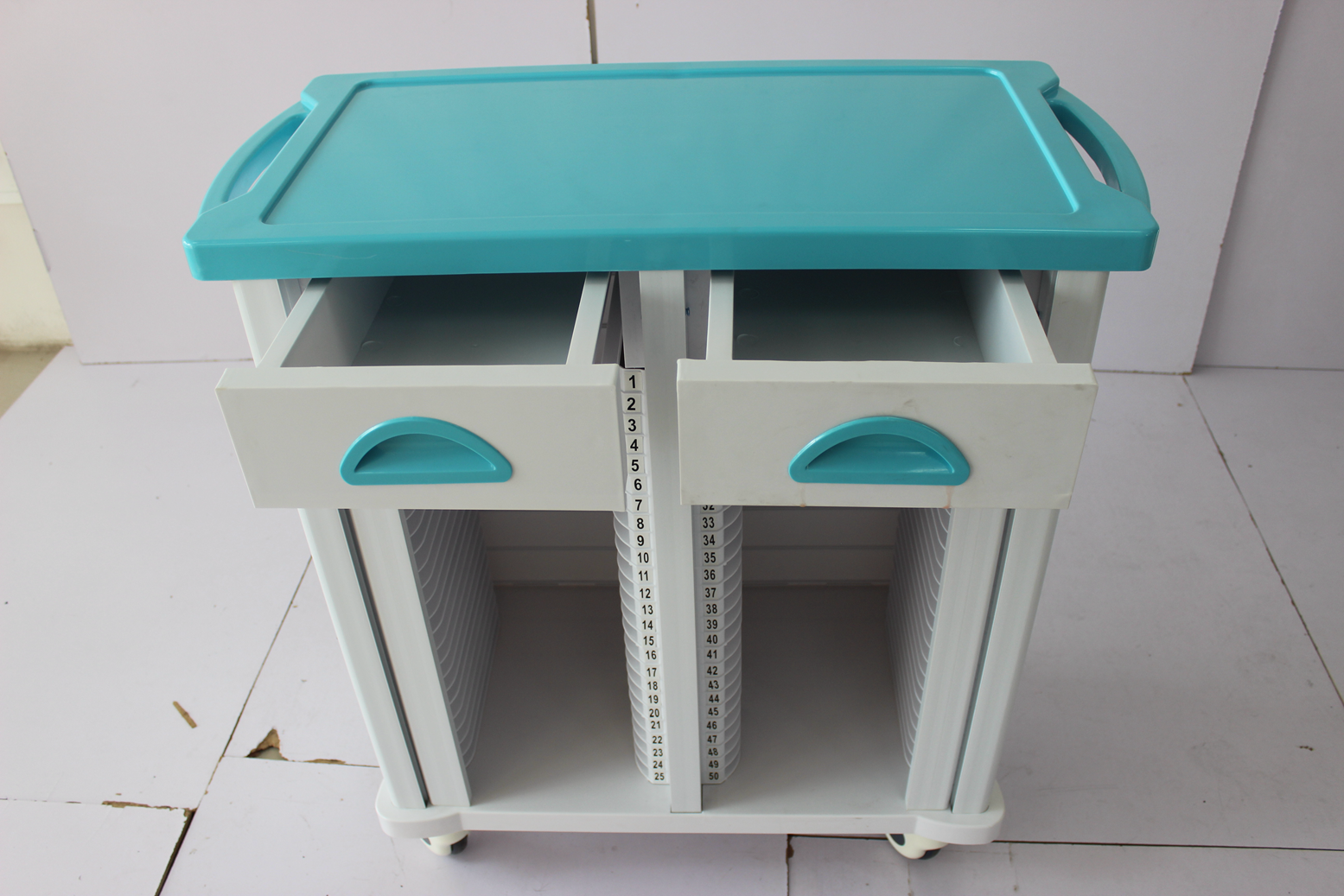 680MM 40CM Medical Equipment Trolley ABS Hospital Medical Trolley Manually Case Folder Trolley